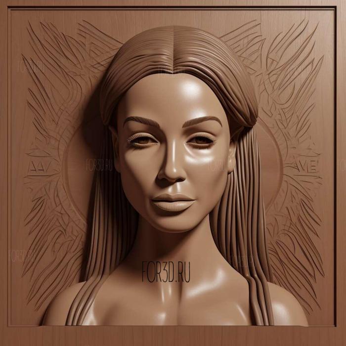 kim kardashian 3 stl model for CNC